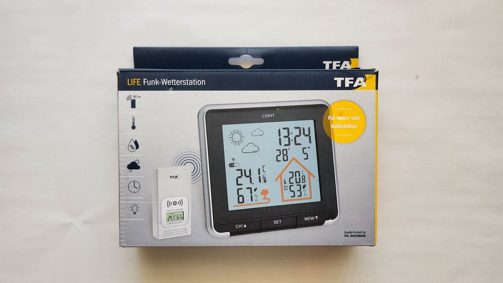 Statie meteo wireless LIFE TFA, cu transmitator wireless extern inclus
