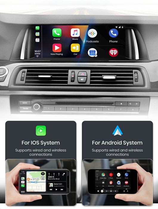 Navigatie Android dedicata BMW Seria 5 F10, F11  CIC/NBT (2011-2016)