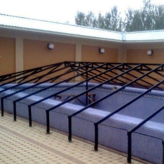 Банер тент бассен  метал канструкся баннер установка