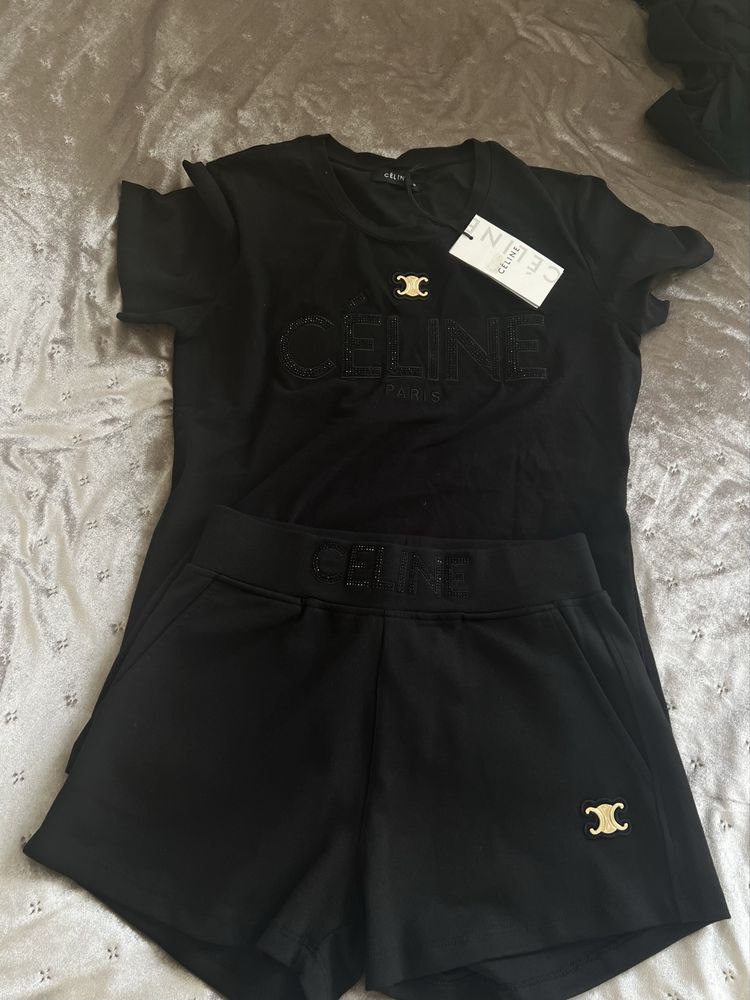 Дамски комплект Celine тениска и панталонки