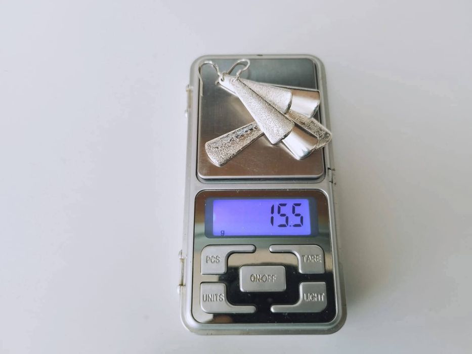 Vechi cercei placati cu argint, cu inchizatoare din argint de 925