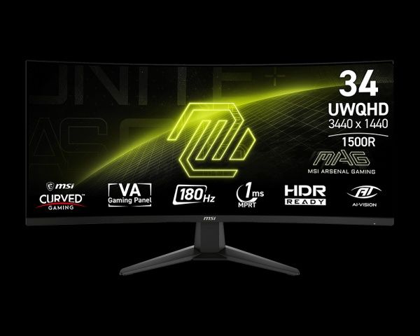 NEW Monitor MSI 34 Curved VA 2K 180Hz Optom