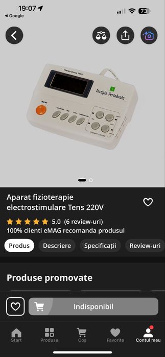 Aparat fizioterapie