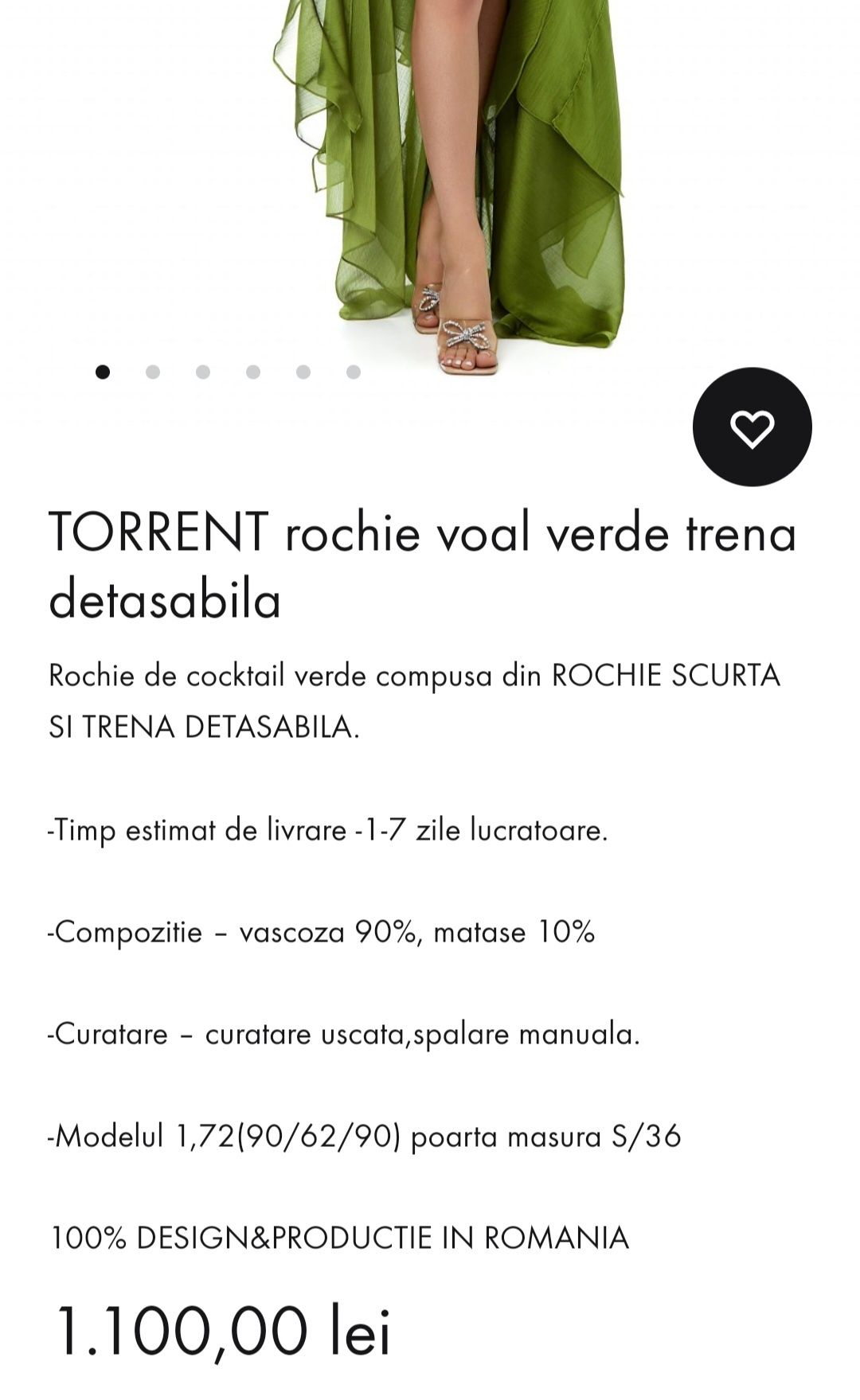Rochie din voal cu trena detasabila