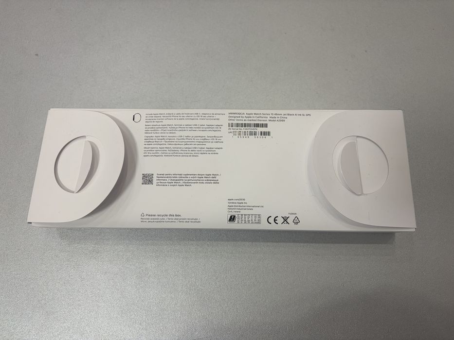 Apple Watch Seria 10, 46mm, Gps, Jet Black Aluminuim Case, la cutie