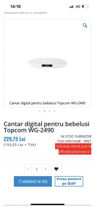 Cantar digital bebelusi Topcom