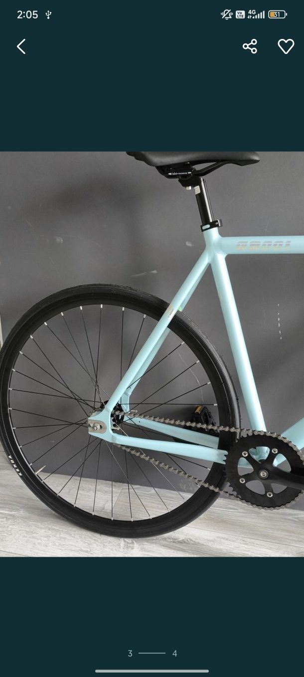 Фикс level up gb001. Трековый велосипед. Fixed gear