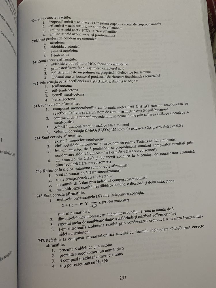 Culegere chimie organica 2022 mg si md Bucuresti