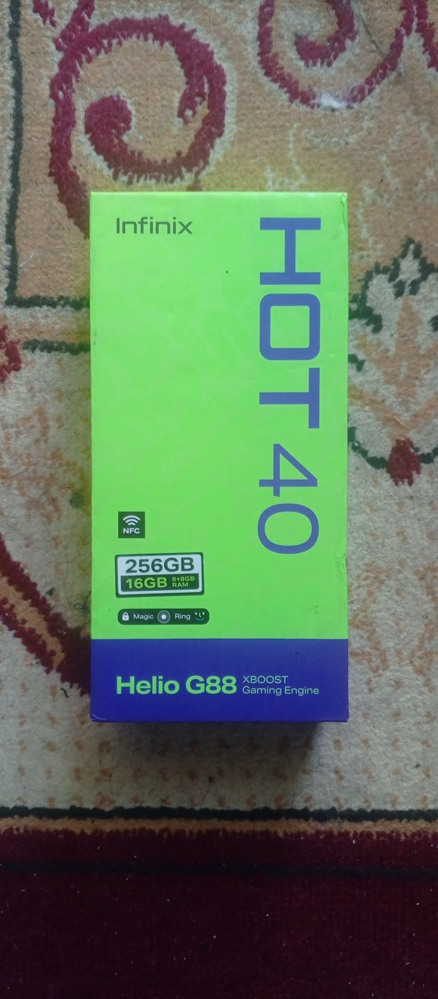 infinix hot 40 8/256 GB kar dak bor
