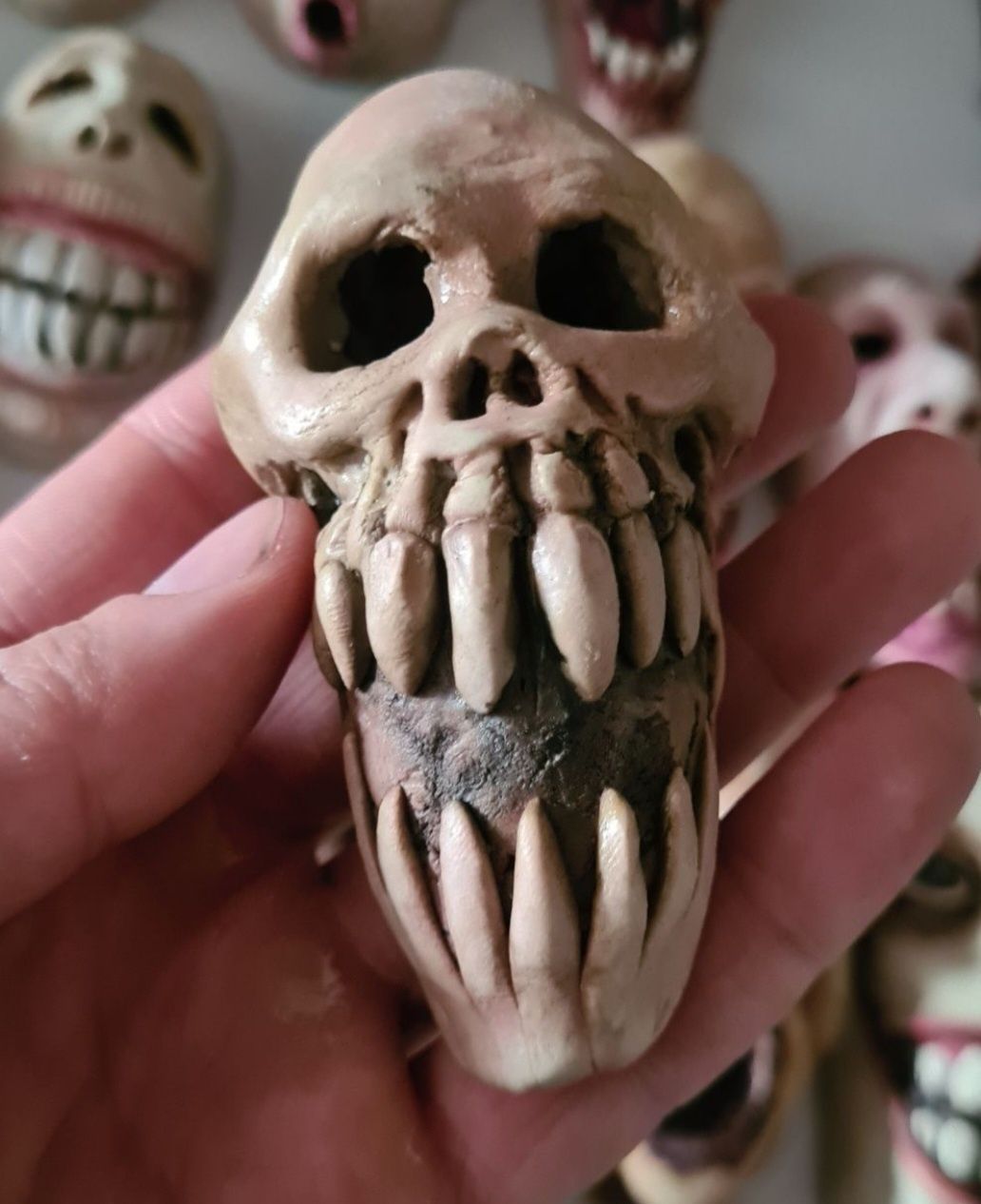 Arta Masti Sculptura Horror Gotic Gothic Handmade Face Cap Art Deco