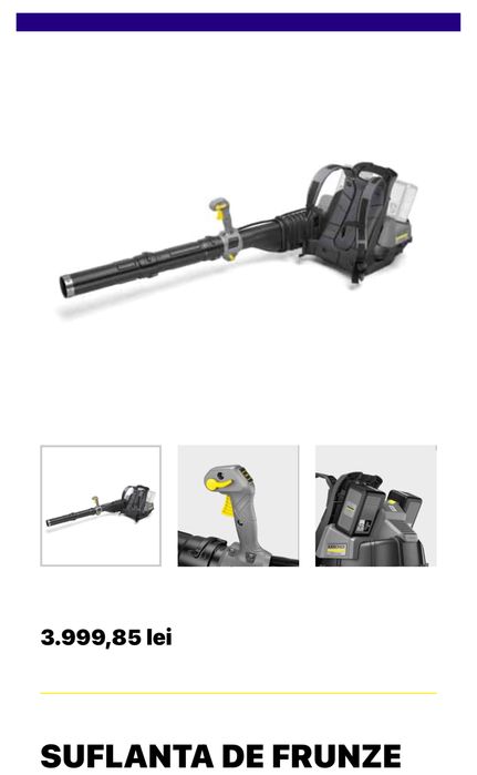 Suflanta Karcher + 2 Acumulatori Karcher + Incarcator // NOI NOUTE //