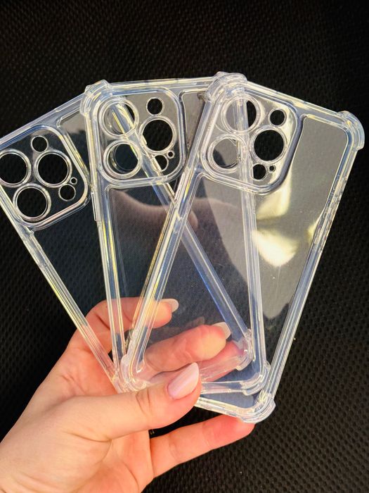 Huse Iphone 15 Pro Max  Transparente Slim și negru