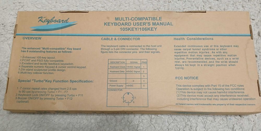 Tastatura retro Altrix Turbojet KB-8801R+  -noua, sigilata, Win95