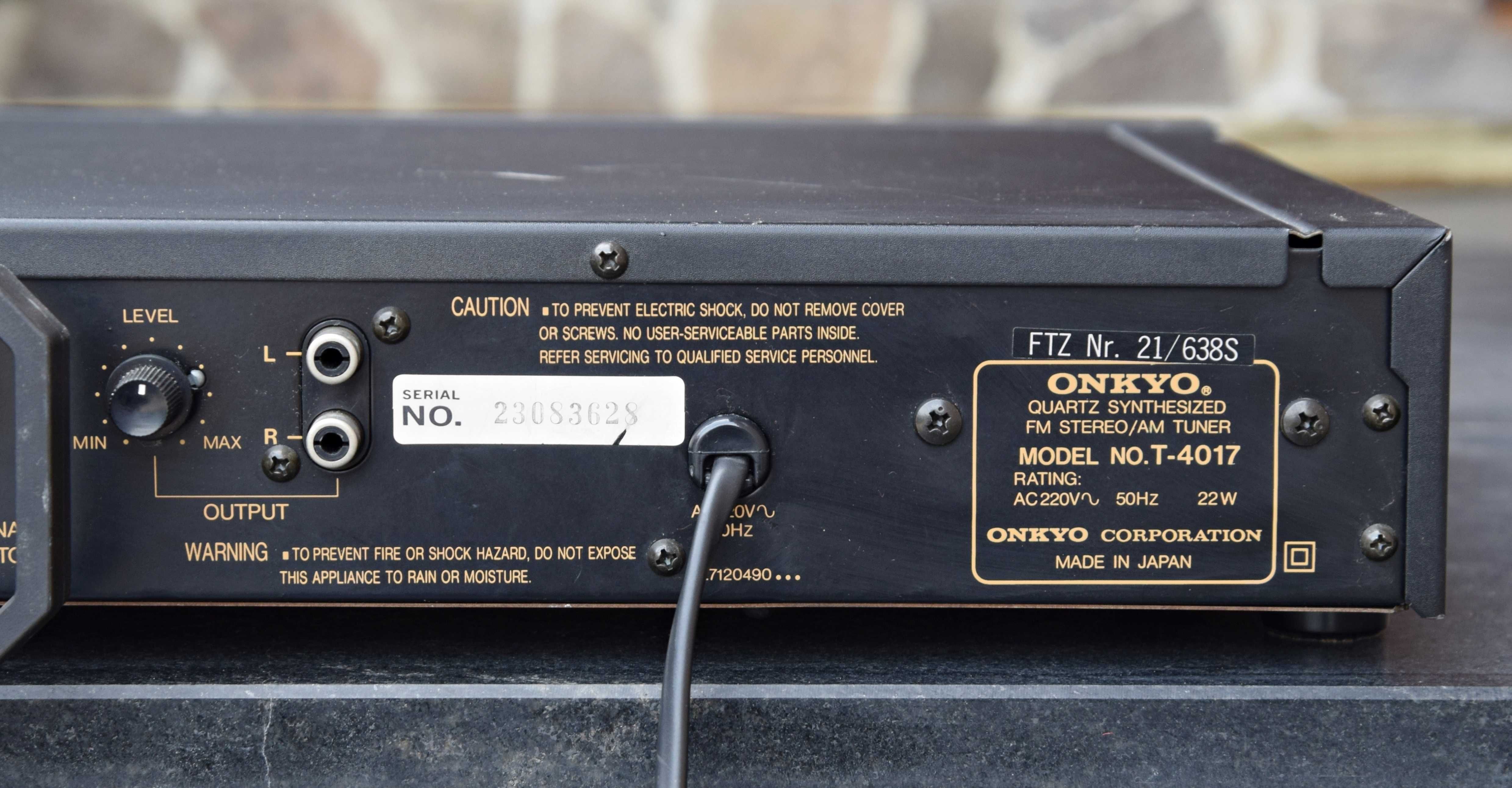 Tuner Onkyo T-4017, vintage, radio
