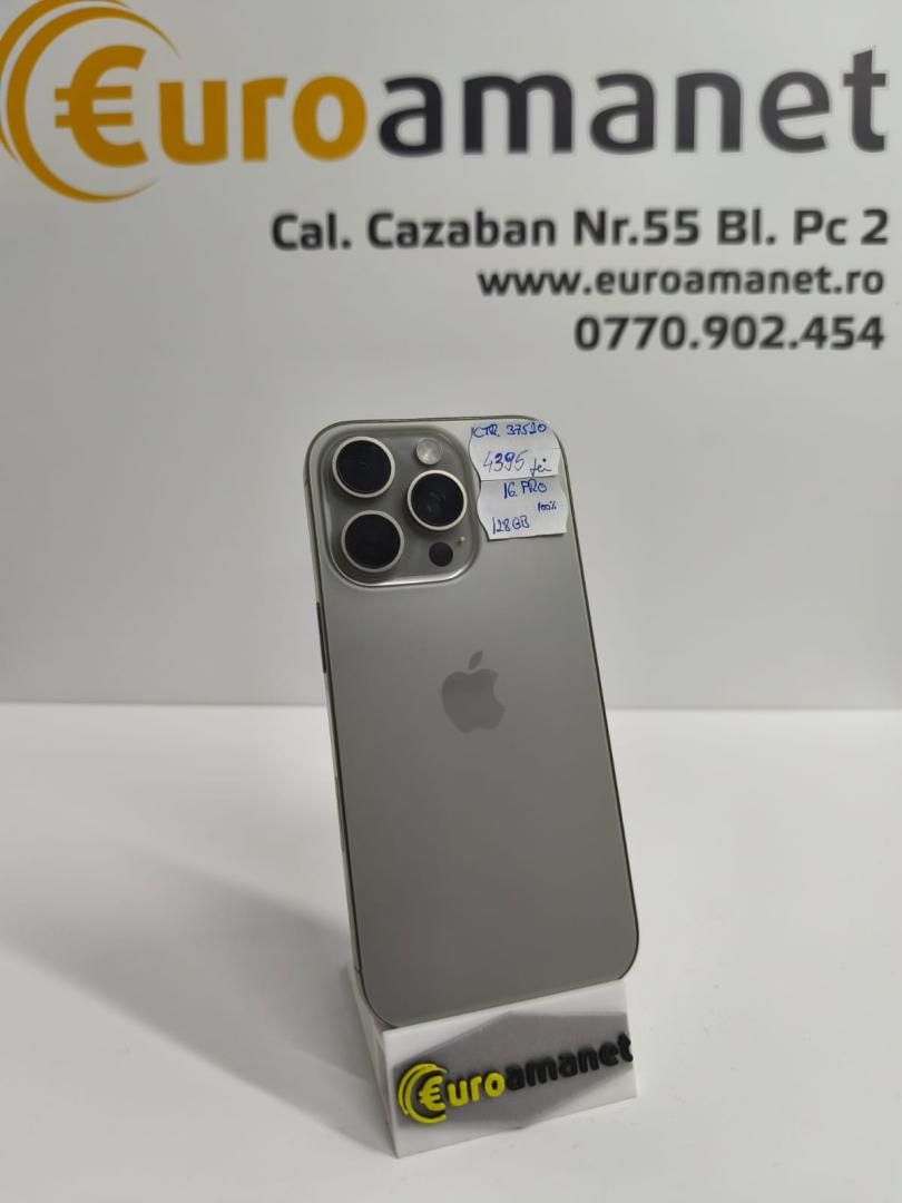 Telefon mobil Apple iPhone 16 Pro, 128 Gb, 5G, Natural Titanium -I-
