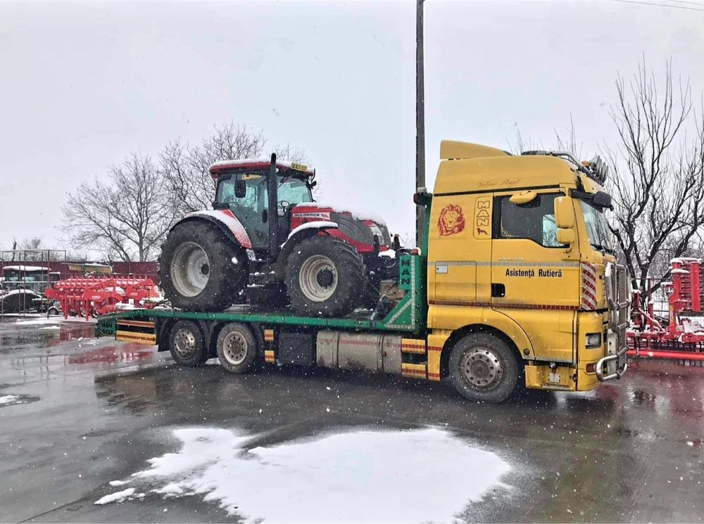 Transport utilaje agricole, constructii, tractor, taf, excavator