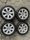 Jante aliaj 5x112mm, anvelope vara 225/50 R17 Audi A4 B8 B9, A6 C6, A5