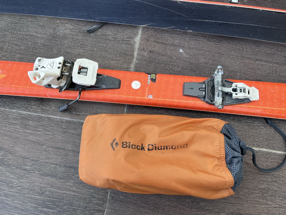 Автомати за ски dynafut TLT монтирани върху ски black dianond