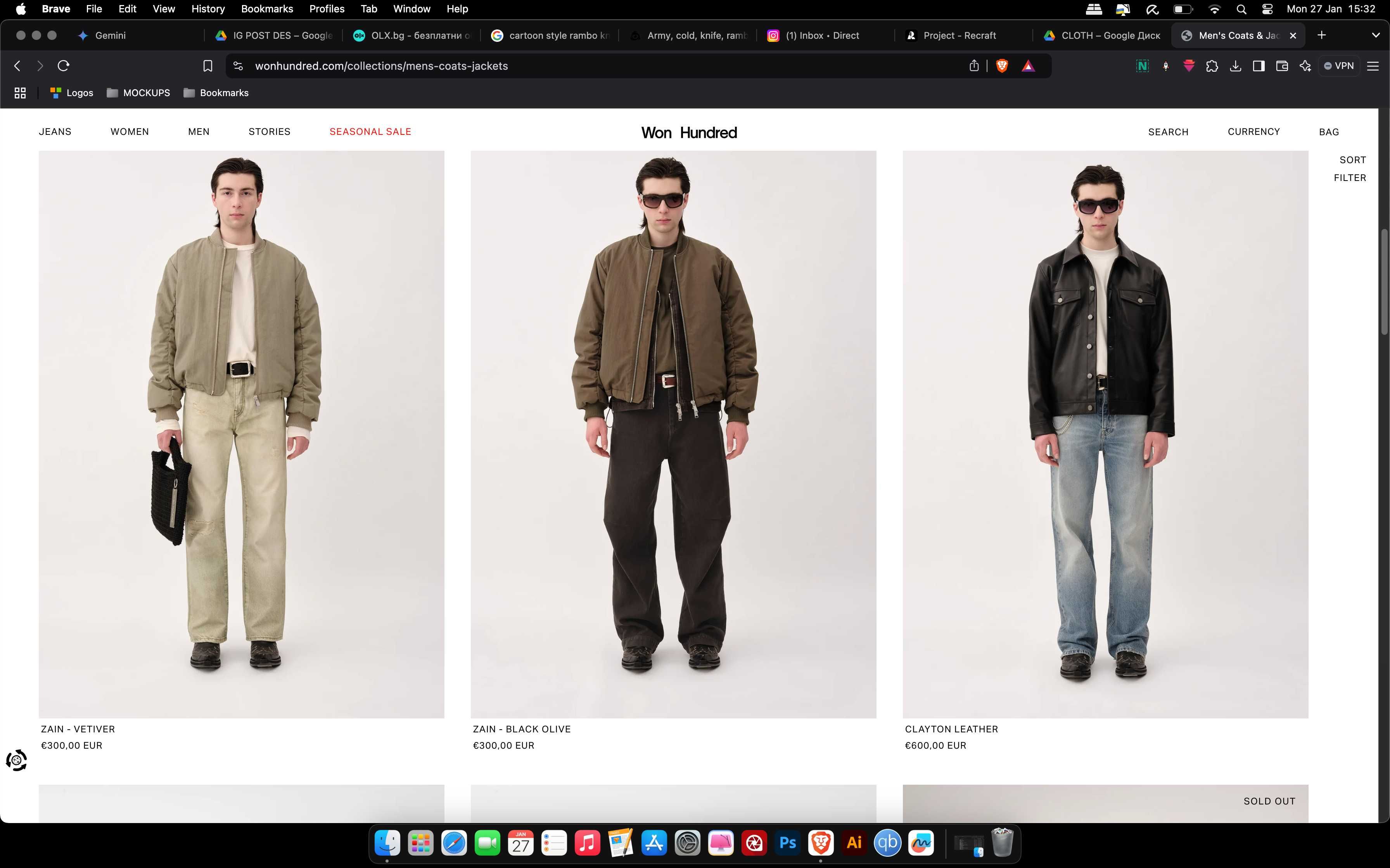 Won Hundred - Luxury - Mens -Top / Bomber Jacket
