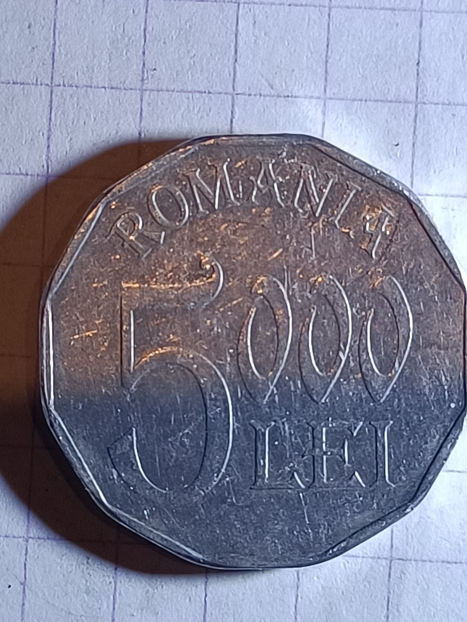 Moneda 5000 lei, 2002