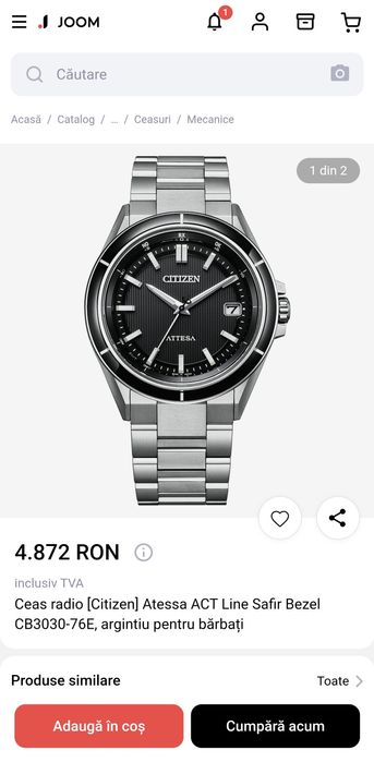 Ceas Citizen Japan Attesa Act Line Titanium 39mm JDM model