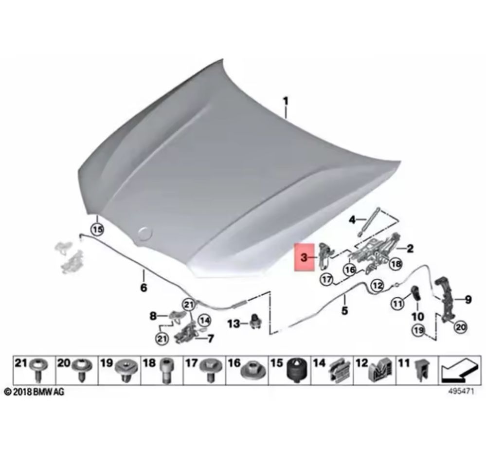 Capse Capsa Pirotehnica Airbag Capota Pedestrian Bmw Seria 3 G20 G28
