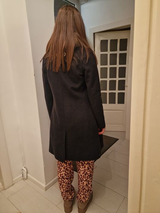 Palton negru dama cu blanita