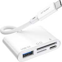 Cititor carduri Micro/SD USB C USB 3.0 port încărcare JSAUX 4 in 1