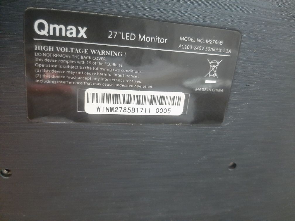Продам монитор Qmax LED 27 дюймов (69см.)