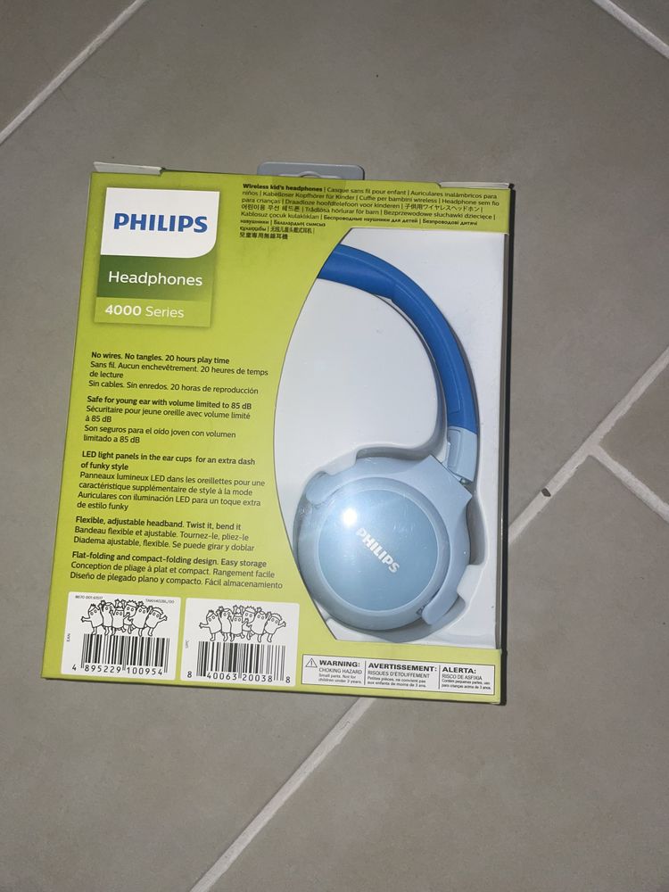 Casti Audio pentru copii Over-Ear Philips,Roz și Albastru