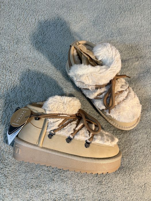 Дамски апрески/боти D. Franklin Nordic Trk Fur Low Beige