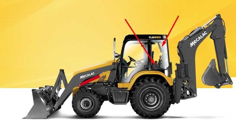 Parbriz/Geam/Luneta pt TEREX TLB890,TLB990
