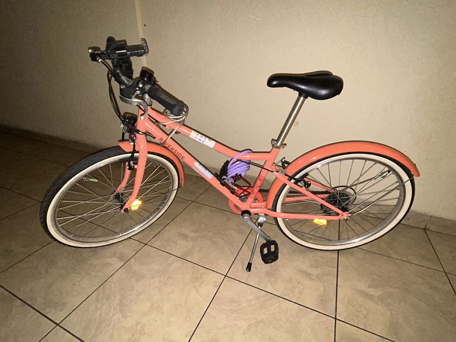 BTWIN Bicileta polivalenta Riverside 500 24’’  roz , copii