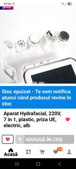 Aparat hidrafacial NOU, In Garanție!