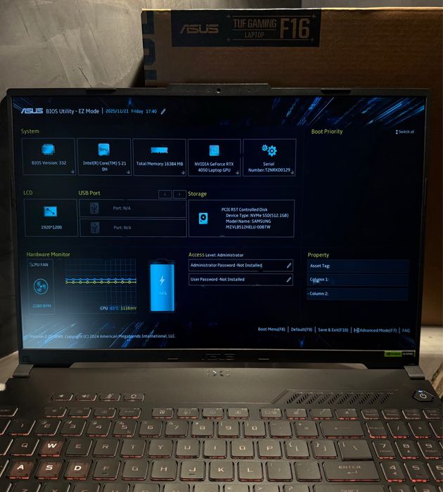 ЧИСТО НОВ ASUS TUF F16 FX607VU + гаранция