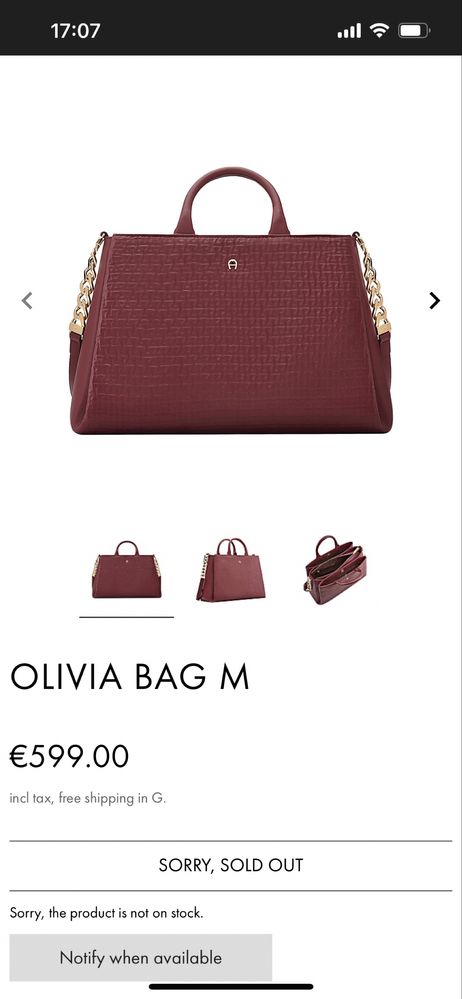 Aigner Olivia M луксозна дамска чанта