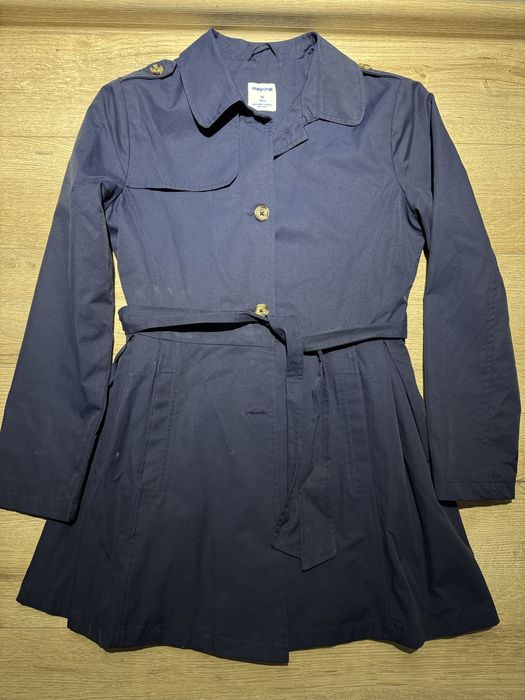 Palton bleumarin (gen Burberry) fete 162 cm