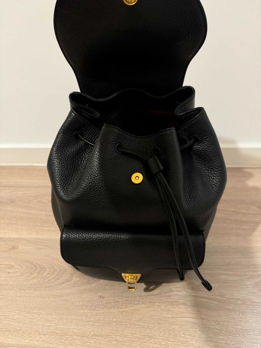 Rucsac Coccinelle, de piele cu logo Beat Generation