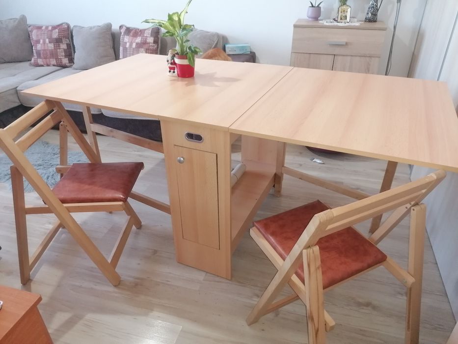 Masa pliabila cu 2 scaune