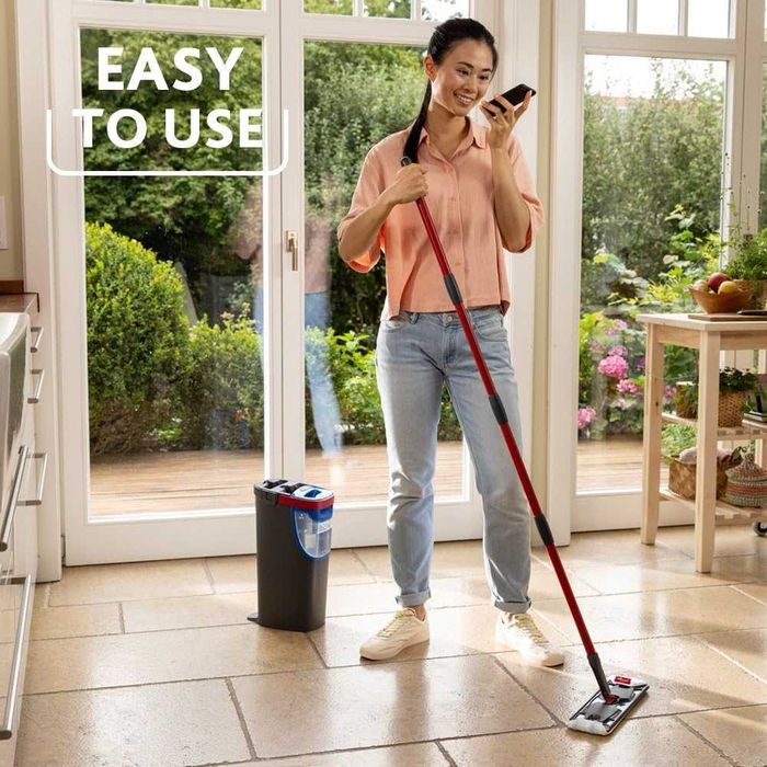 Vileda H2Pro Flat Mop – Set mop cu găleată dublă