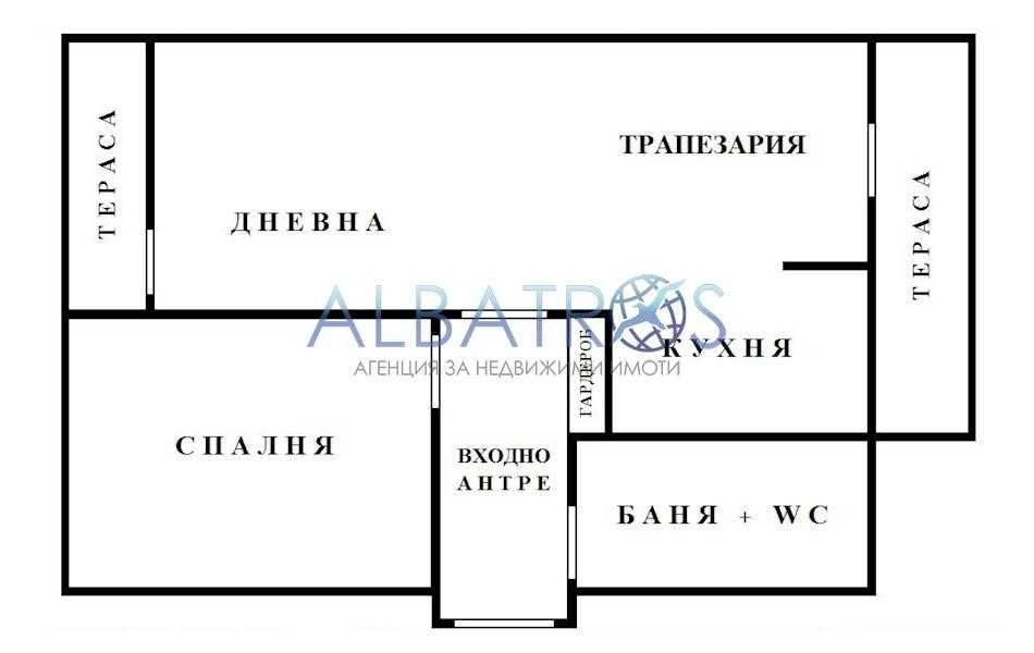 Двустаен апартамент- Колхозен пазар