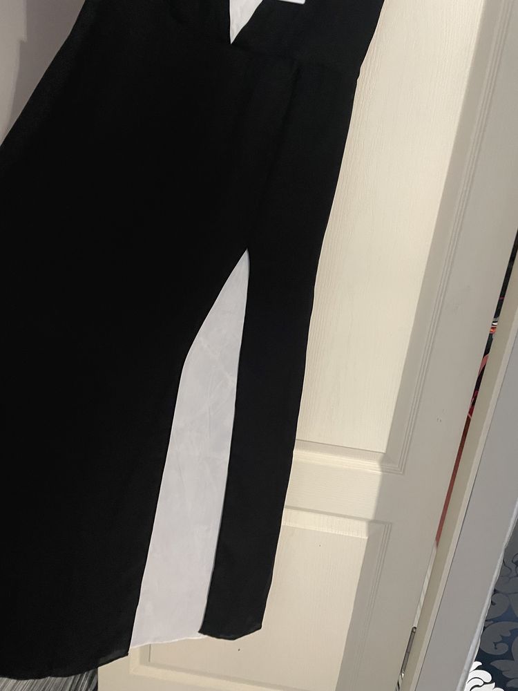Дамска дълга черно-бяла рокля Vero Moda-L