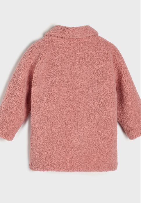 Палто от изкуствена агнешка вълна 116см