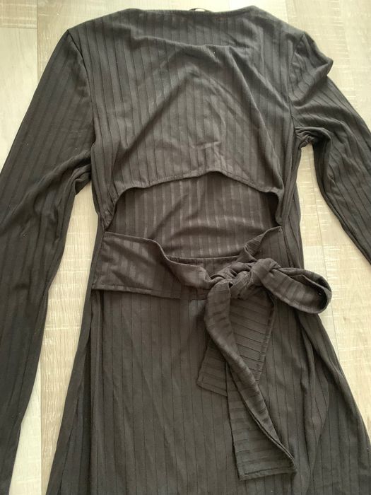 Rochie tricot cu slit fata si spatele gol, Stradivarius, marime M