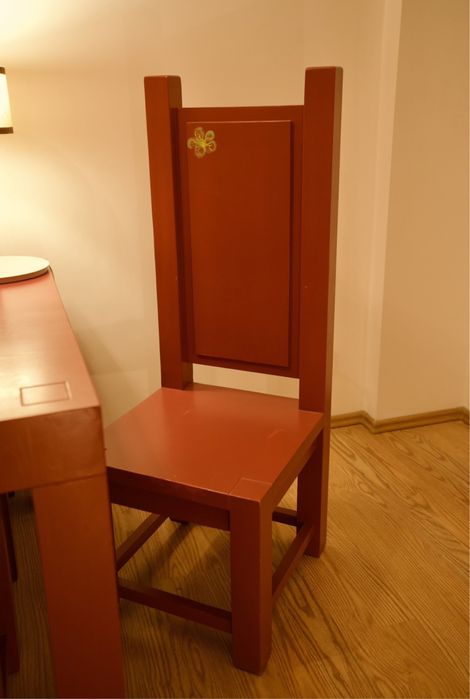 Masa cu 8 scaune lemn masiv de brad 200x110x77