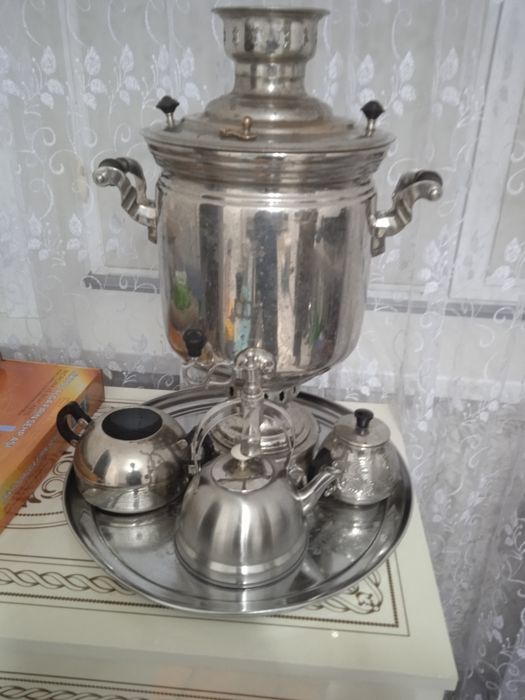 Самовар на дровах советский тульский латунный