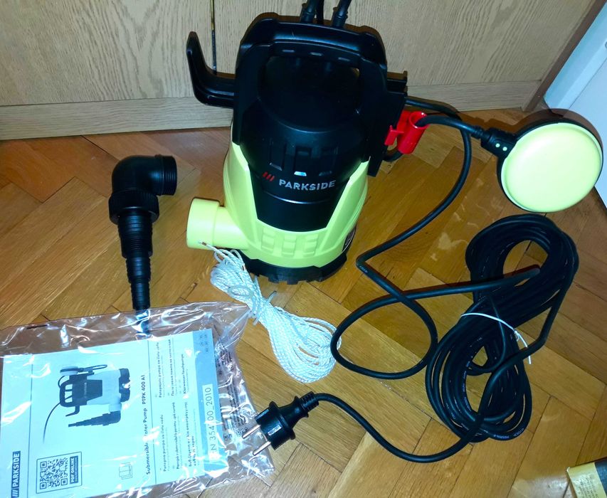 -22% Parkside нова потопяема помпа, 400W, 10м3/h, гаранция,дост.частСф