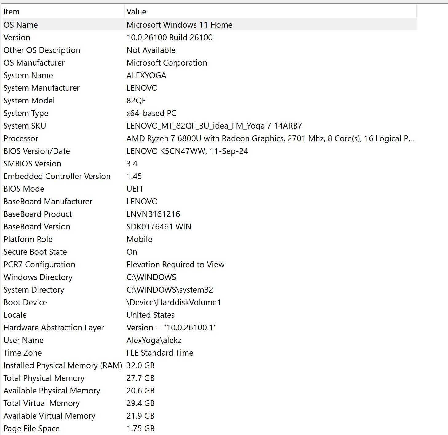 Lenovo Yoga 1 TB 32 GB Ram