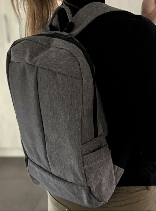 Rucsac pentru laptop, Timburly, gri, 48x32x8 cm