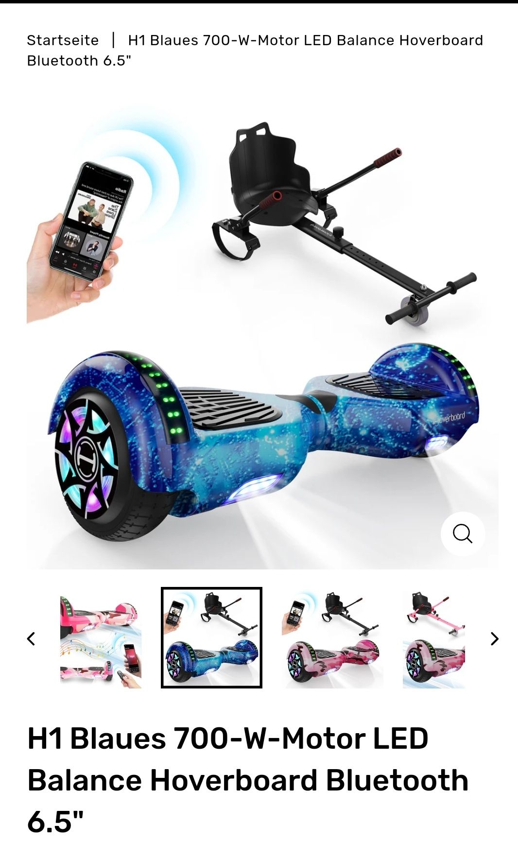 Hoverboard iScooter H1 700w noi in cutie